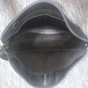 Portland Leather Black Small Crossbody Purse